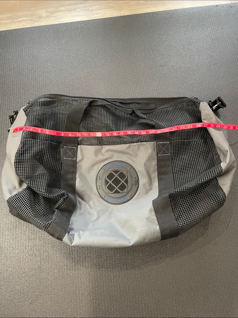 Oceanic Gray & Black Mesh Duffel - Men